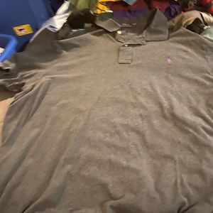 COPY - 3xb greyish black polo Ralph Lauren s/s shirt with purple horse. Used bu…